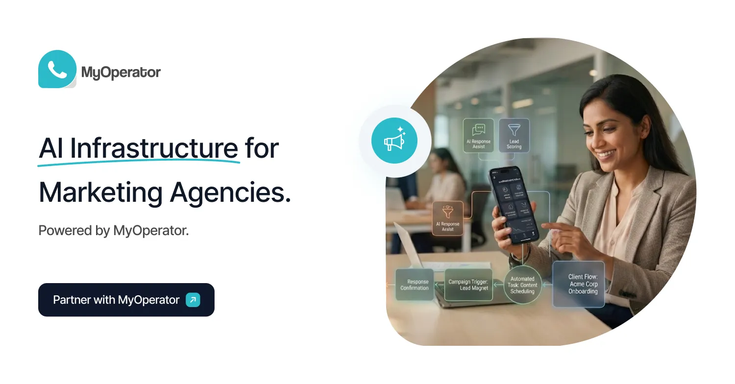 Partner Operator Scheme MyOperator Partnership Program | AI Infrastructure for Marketing Agencies