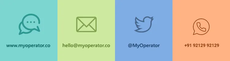 Combination of communication mediums used by MyOperator to let customers connect with their preferred mode of contact.