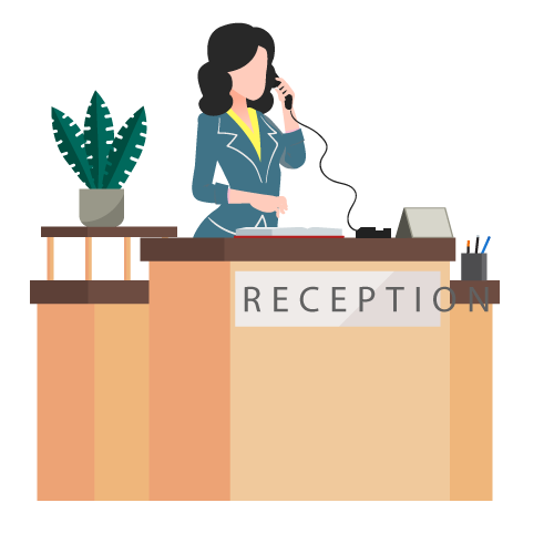 Actual receptionist