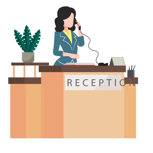 Actual receptionist