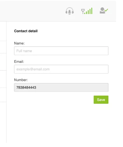 MyOperator Contact details Layout