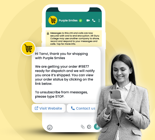 MyOperator WhatsApp time saving chatbot template