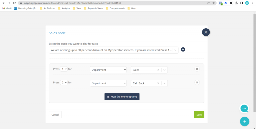 MyOperator IVR Live Panel
