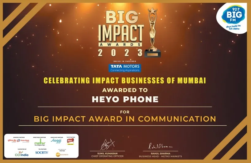 Heyo Phone’s Big Impact Award