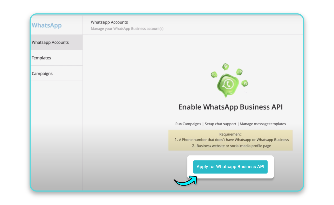 Apply for WhatsApp Business API