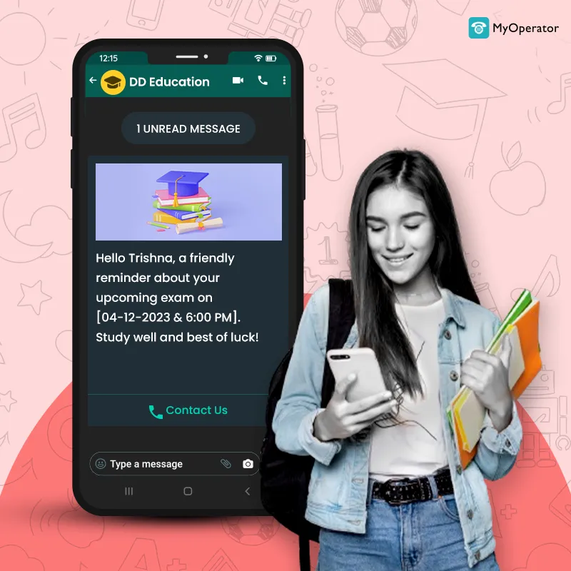 Course Enrollment WhatsApp business Template