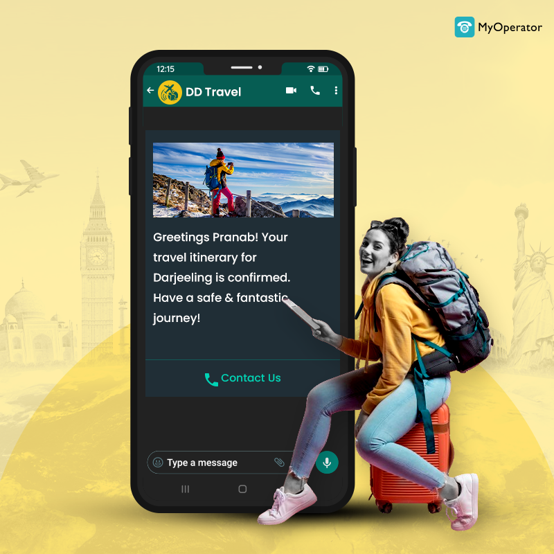  Travel Itinerary WhatsApp business Template