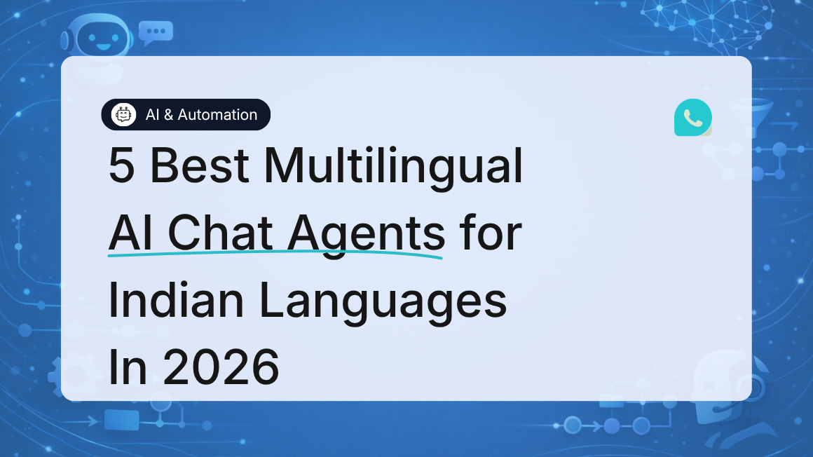 Best Multilingual AI Chat Agents for Indian Languages in 2026: Top 5 Compared