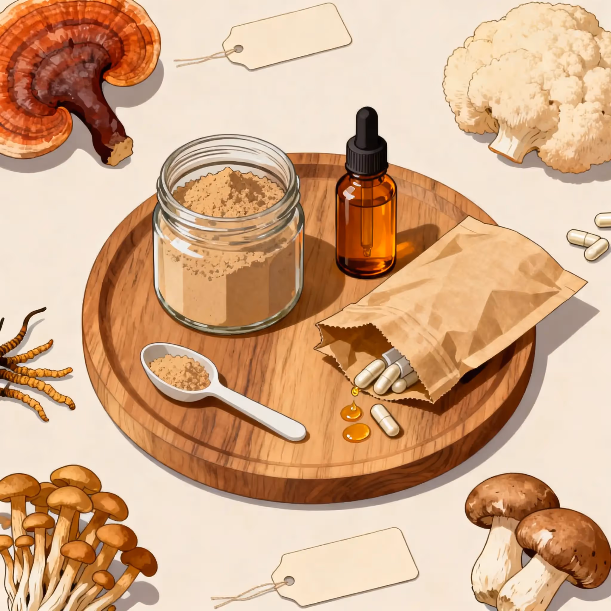 Champignons adaptogènes