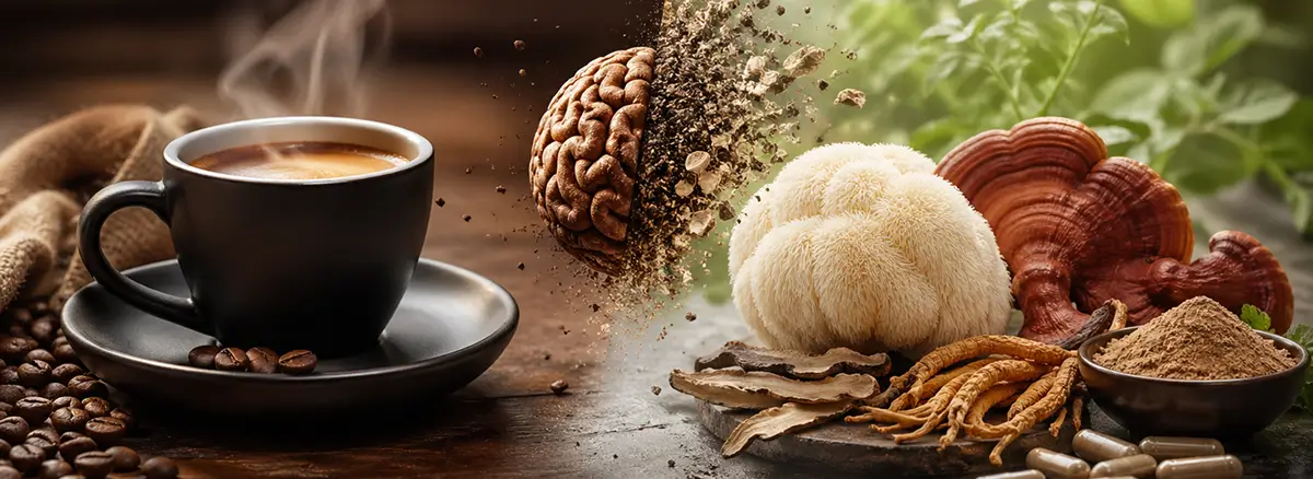 Alternative au café pour se réveiller : pourquoi les champignons adaptogènes détrônent votre expresso en 2026