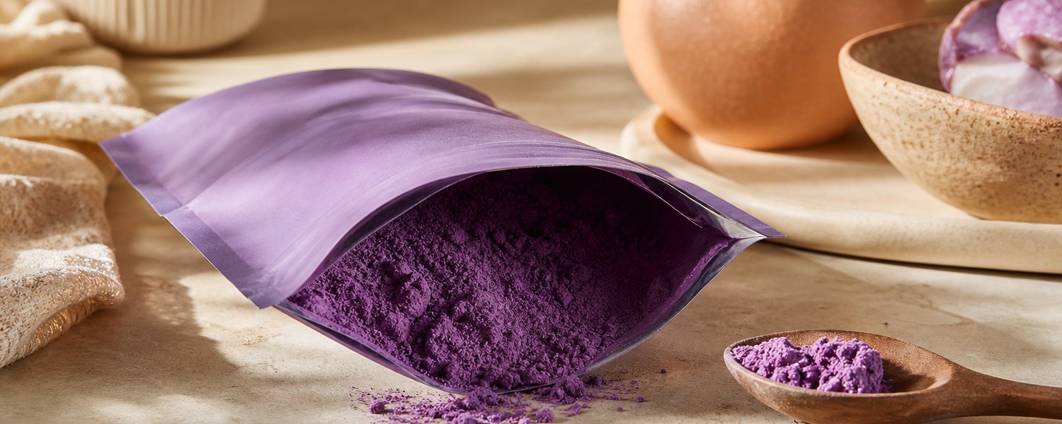 sachet de poudre d ube violette pour recettes maison