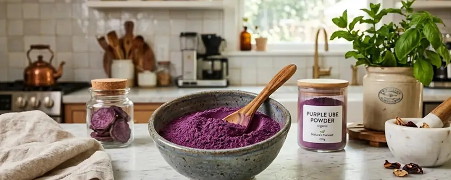 La poudre d’ube ne sert pas seulement à colorer un latte en violet : c’est aussi un ingrédient fonctionnel qui mérite d’être bien choisi. Composition, qualité, usages, erreurs à éviter : voici l’essentiel avant d’acheter ou de cuisiner avec cet ingrédient phare.