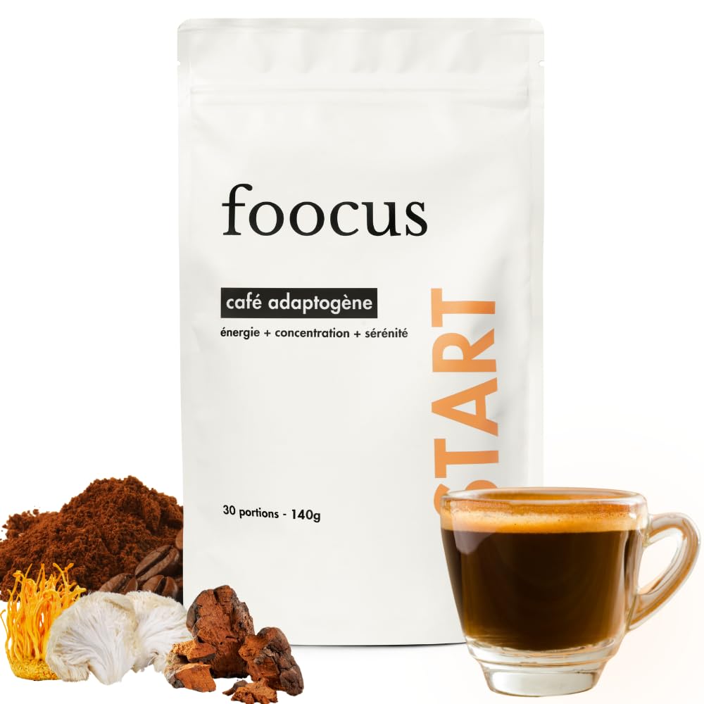 Drink Foocus, café aux champignons adaptogènes en poudre