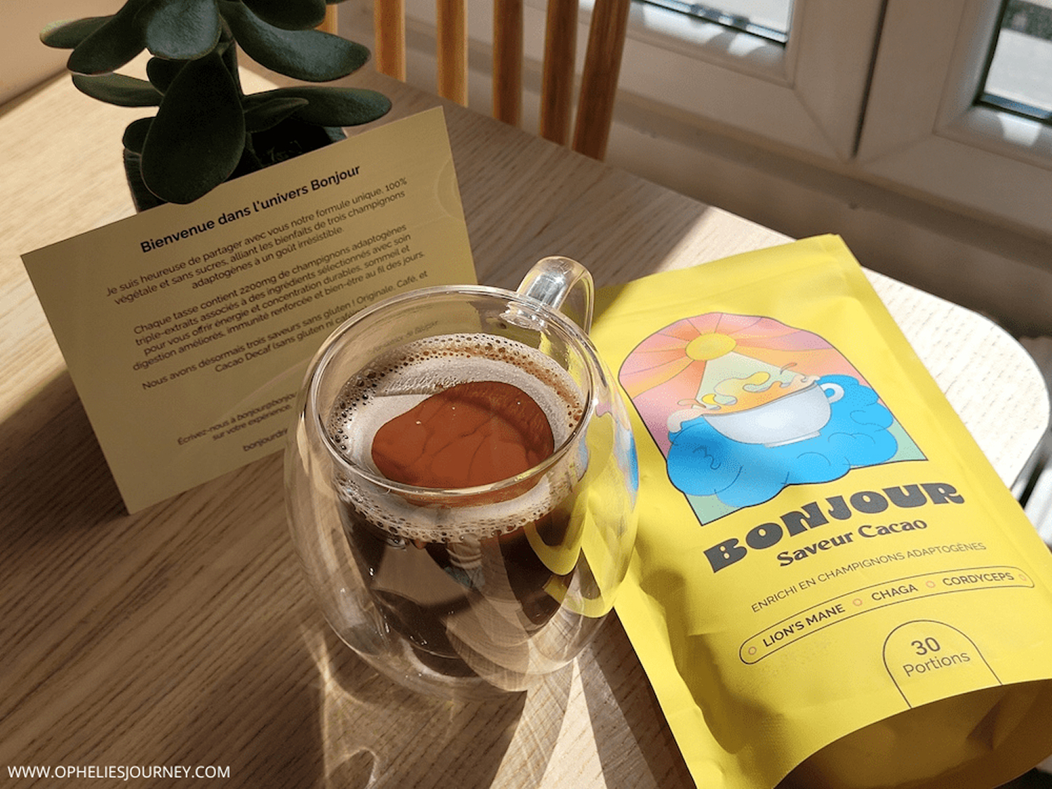 Comparatif Bonjour Drink vs Drink Foocus, dosage caféine et champignons