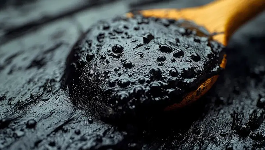Shilajit femme en résine avec routine bien-être pour cycle et vitalité