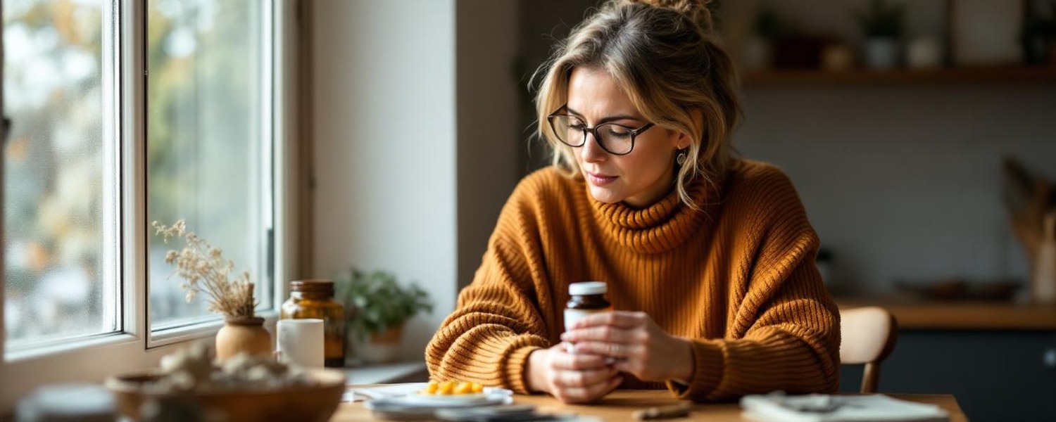 Femme lisant attentivement la notice d un complément à base de reishi - Précautions et risques reishi | Le Meilleur Complément