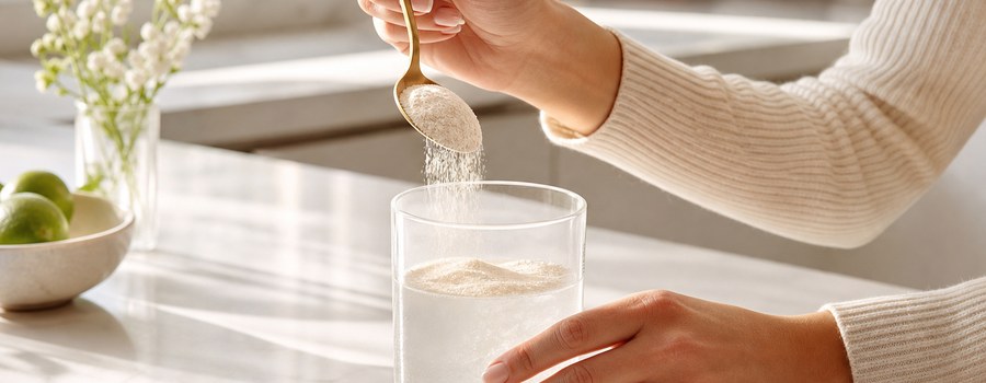 Préparation d’une boisson au collagène halal dans une routine simple