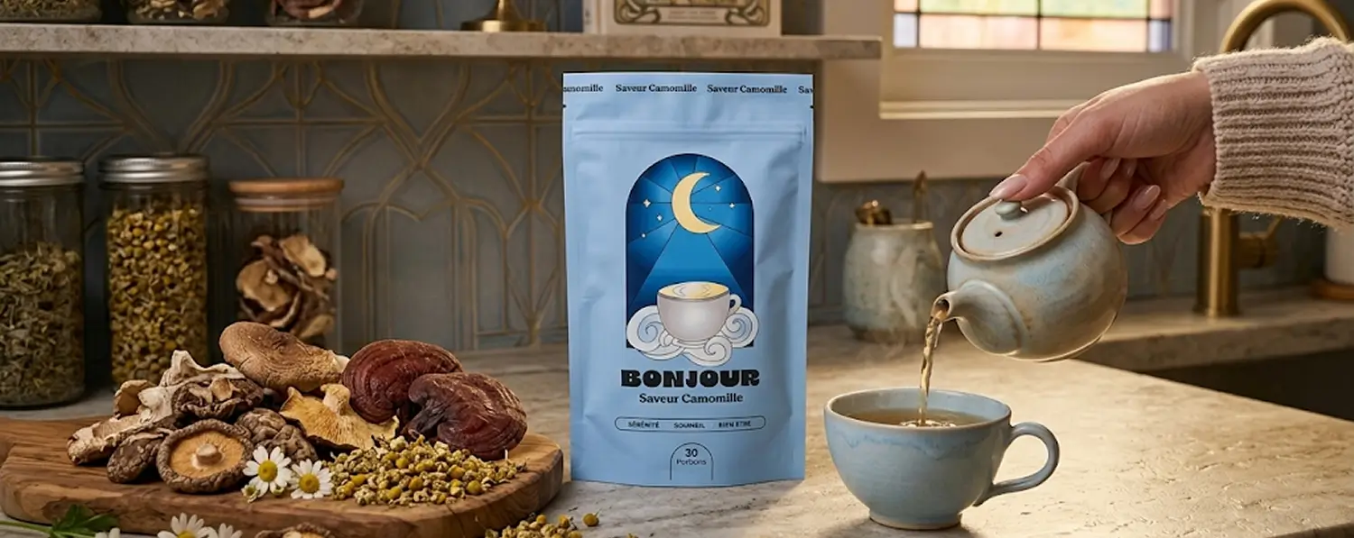 Chamomile tea is often dismissed as a simple bedtime herbal tea, yet its real value goes much deeper. From relaxation and digestion to skin comfort and everyday stress support, this evidence-led guide explores the best chamomile benefits, the main precautions to know, and why a formula like Bonjour Drink can make the evening ritual feel more complete than tea alone.