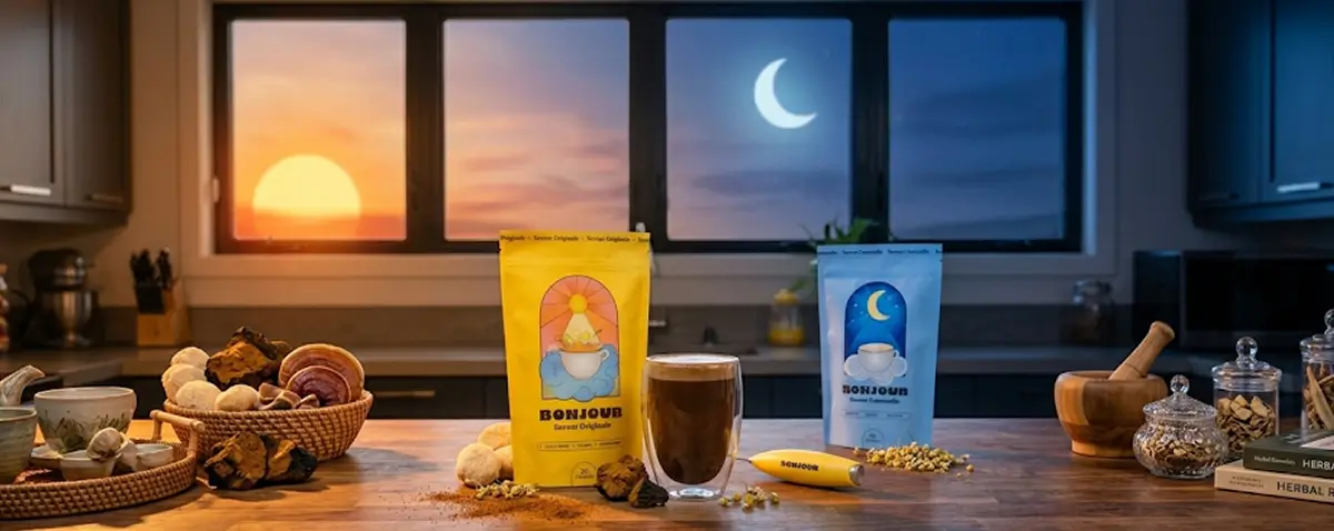 Can you really drink Bonjour Drink after 5 p.m. without wrecking your sleep? We look at its formula, its caffeine-free profile, and the role of adaptogens to see whether this coffee alternative can fit into an evening routine.