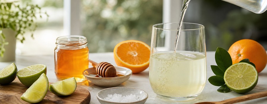 Boisson électrolyte maison aux agrumes