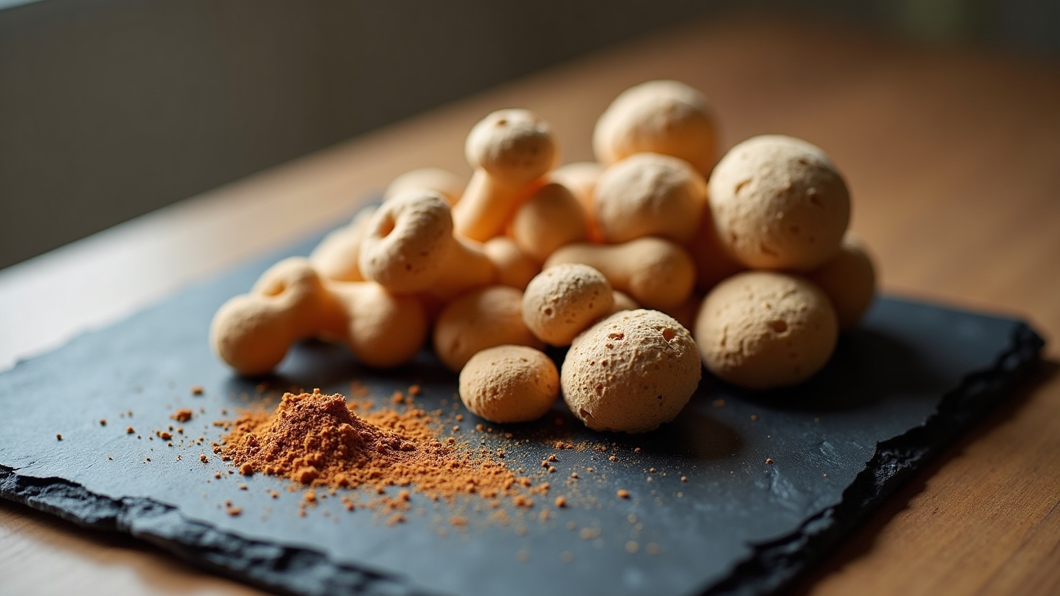 Champignons fonctionnels séchés reishi et cordyceps utilisés dans les compléments alimentaires