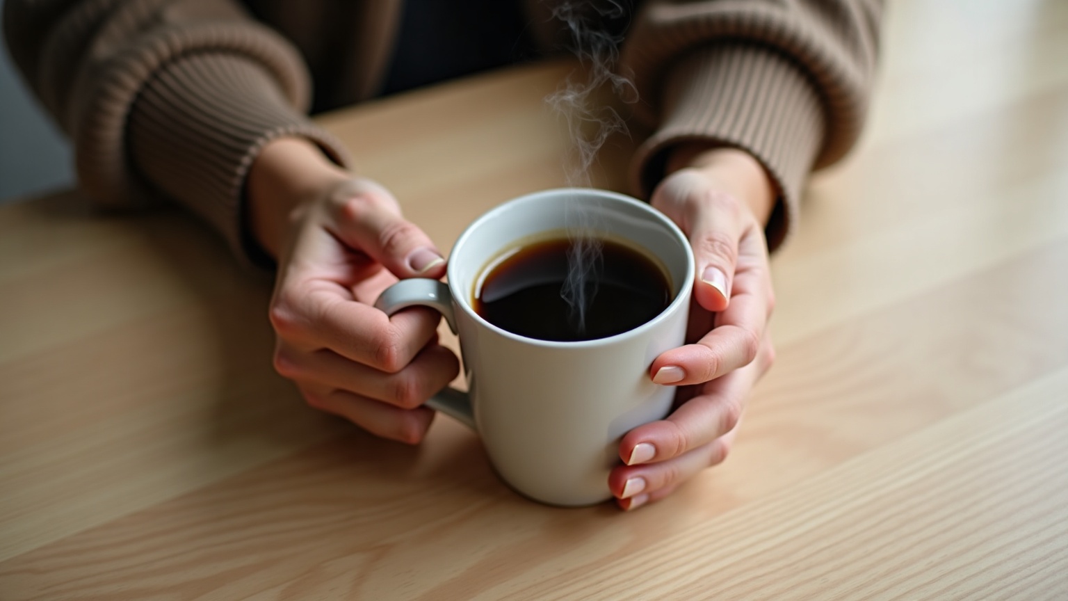 Tasse de café aux champignons adaptogènes dans un rituel du matin