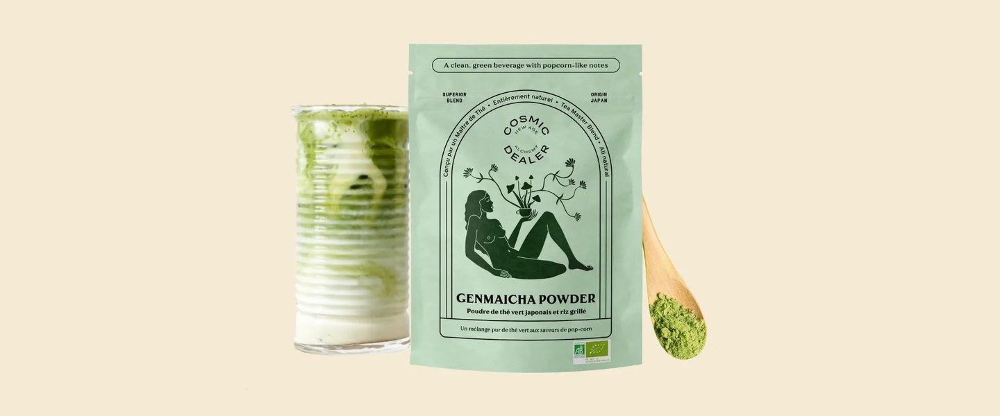Avis Cosmic Dealer : poudre de Genmaicha en pot
