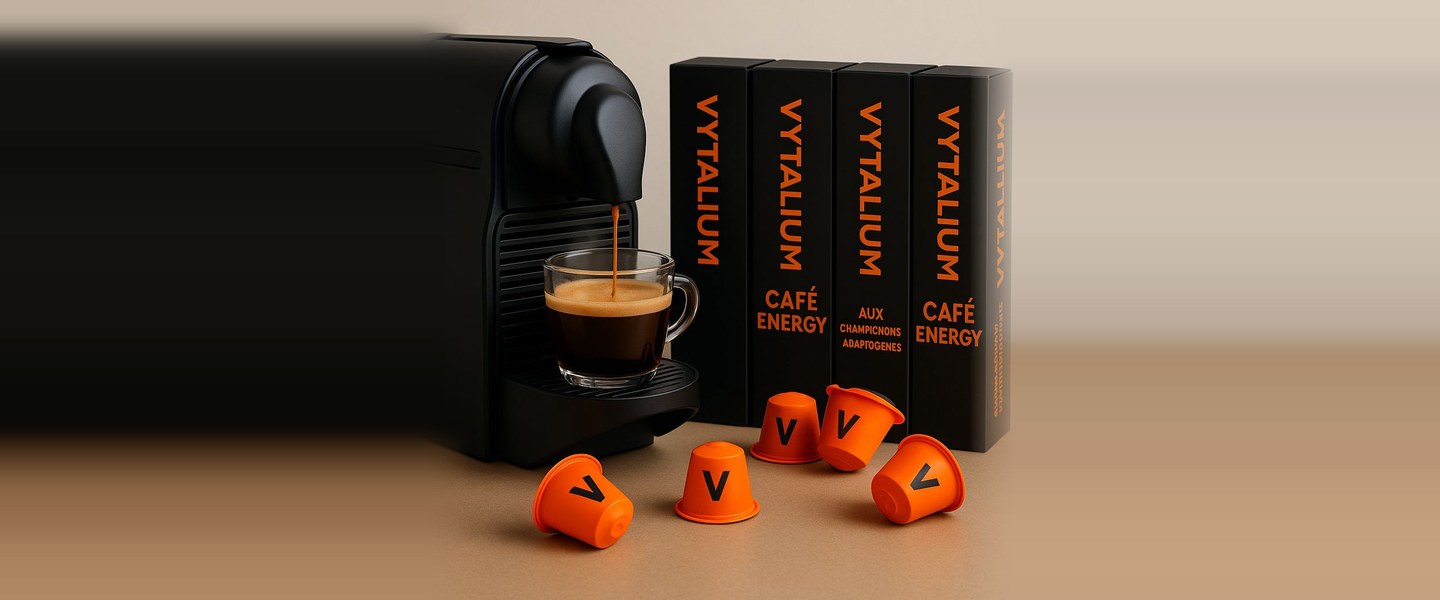 Avis Vytalium : la boîte de Capsules Café Énergy Adaptogènes compatibles Nespresso