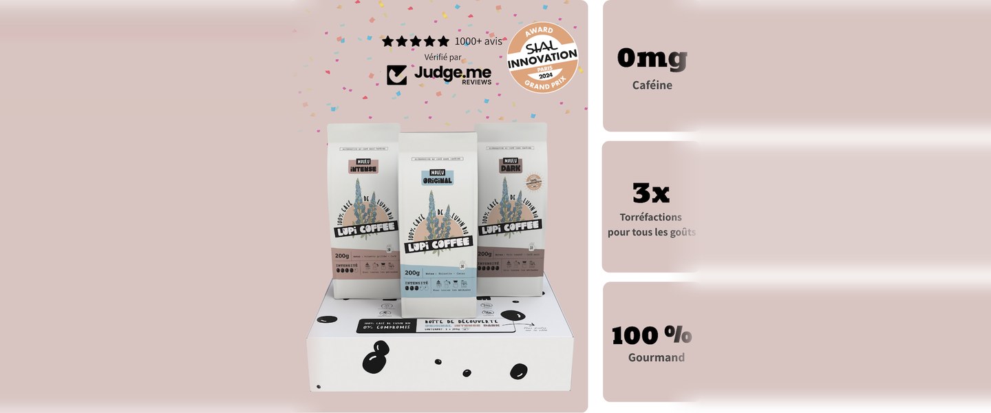 Avis Lupi Coffee : la boîte de découverte de café de lupin bio, 3 x 200 g