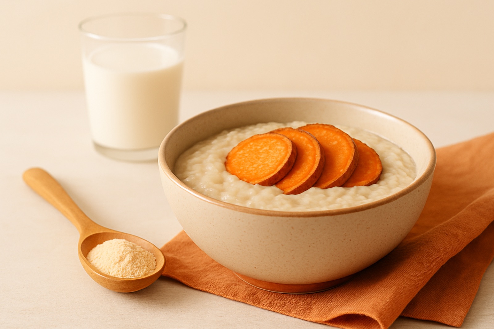 Petit-déjeuner à la farine de patate douce