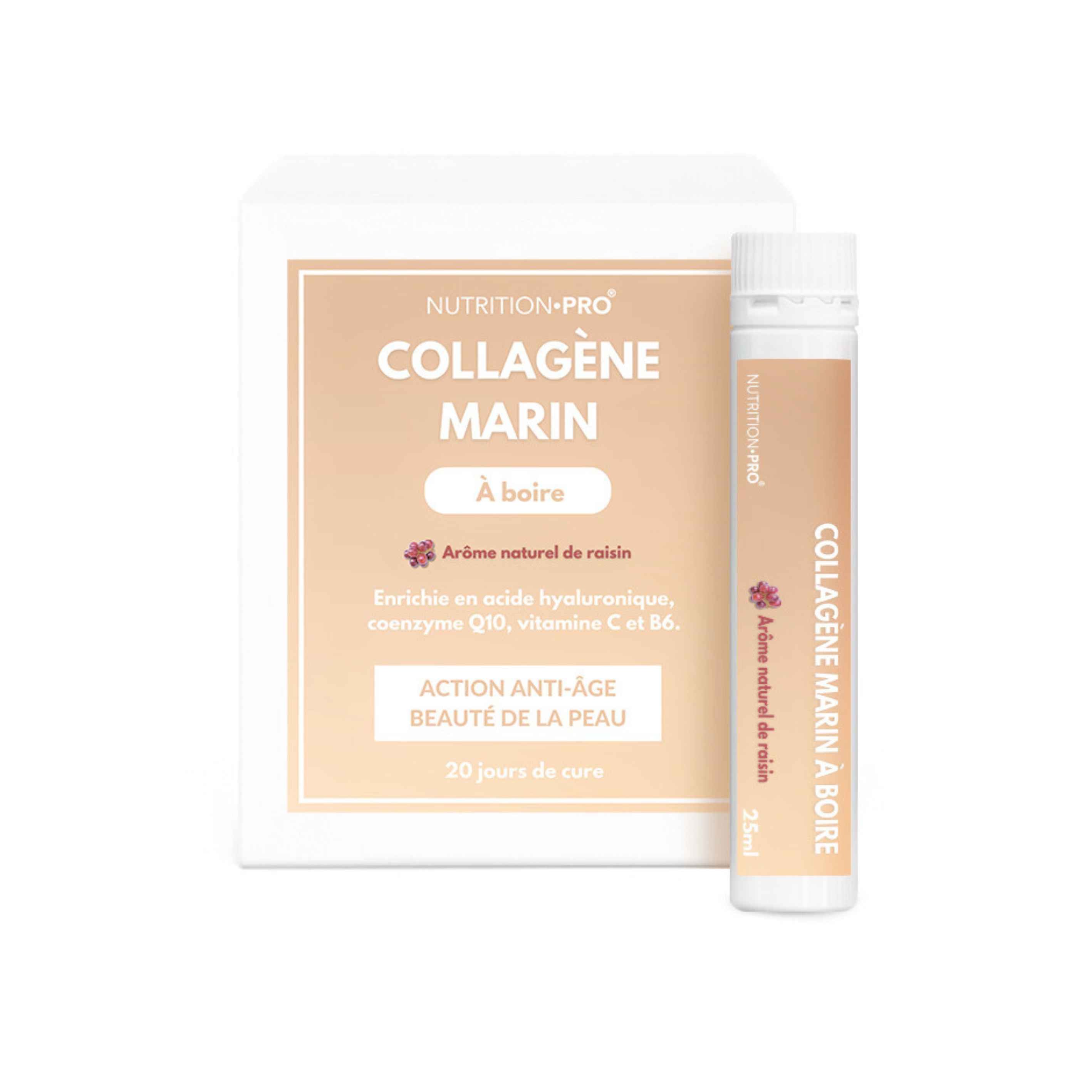 Collagène Marin à Boire (Goût Raisin) - Nutrition Pro