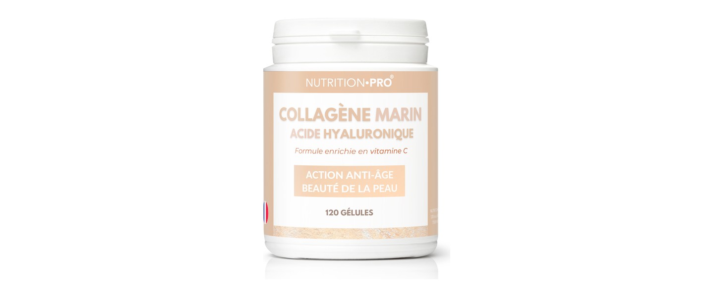 Collagene marino e acido ialuronico in capsule di Nutrition Pro
