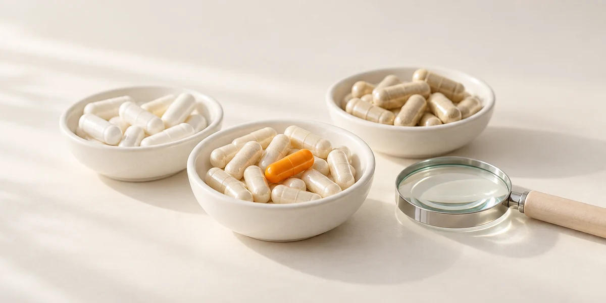 Coupelles de gélules comparées à la loupe pour choisir un DHT blocker naturel