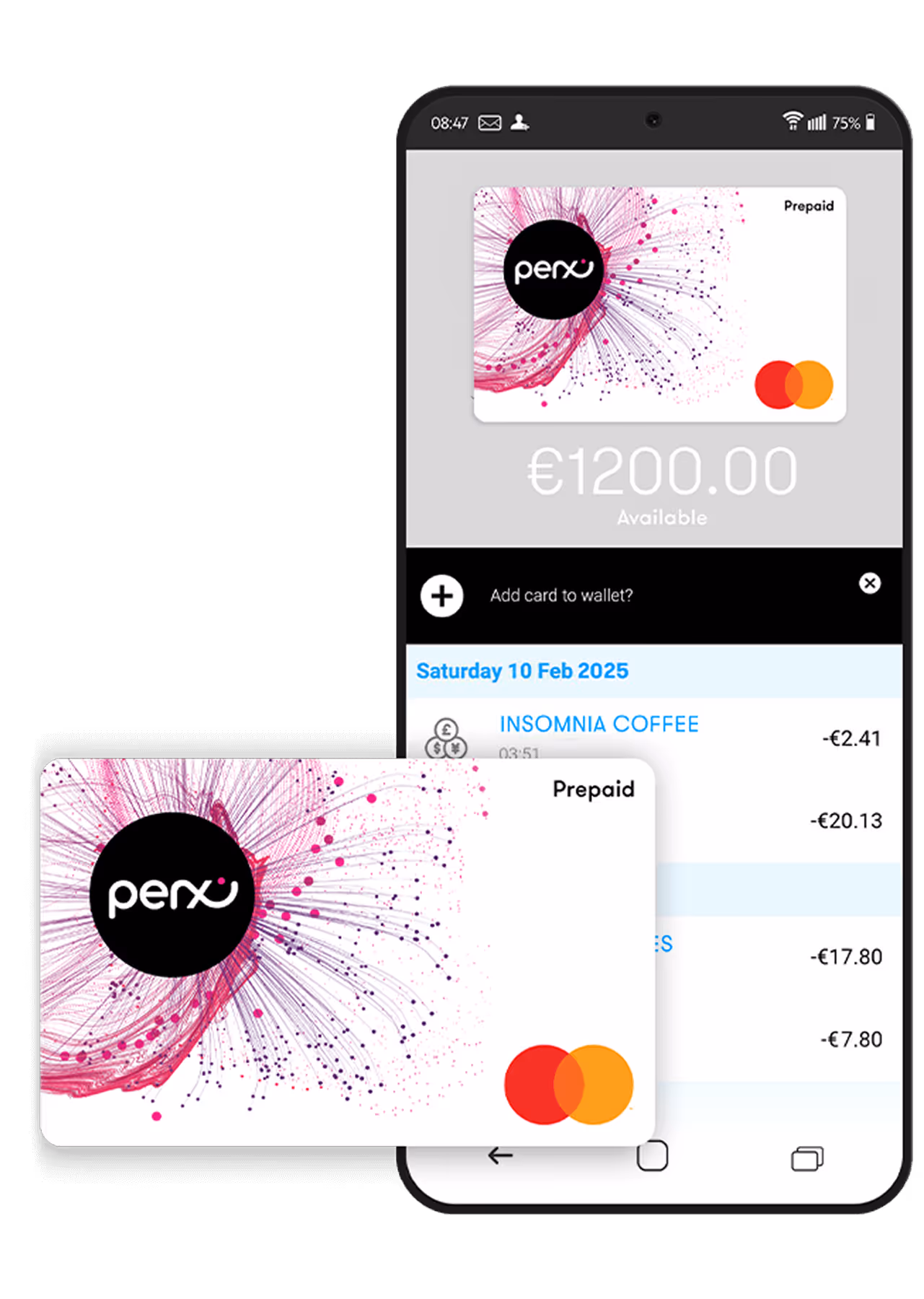 Perx card and digital interface
