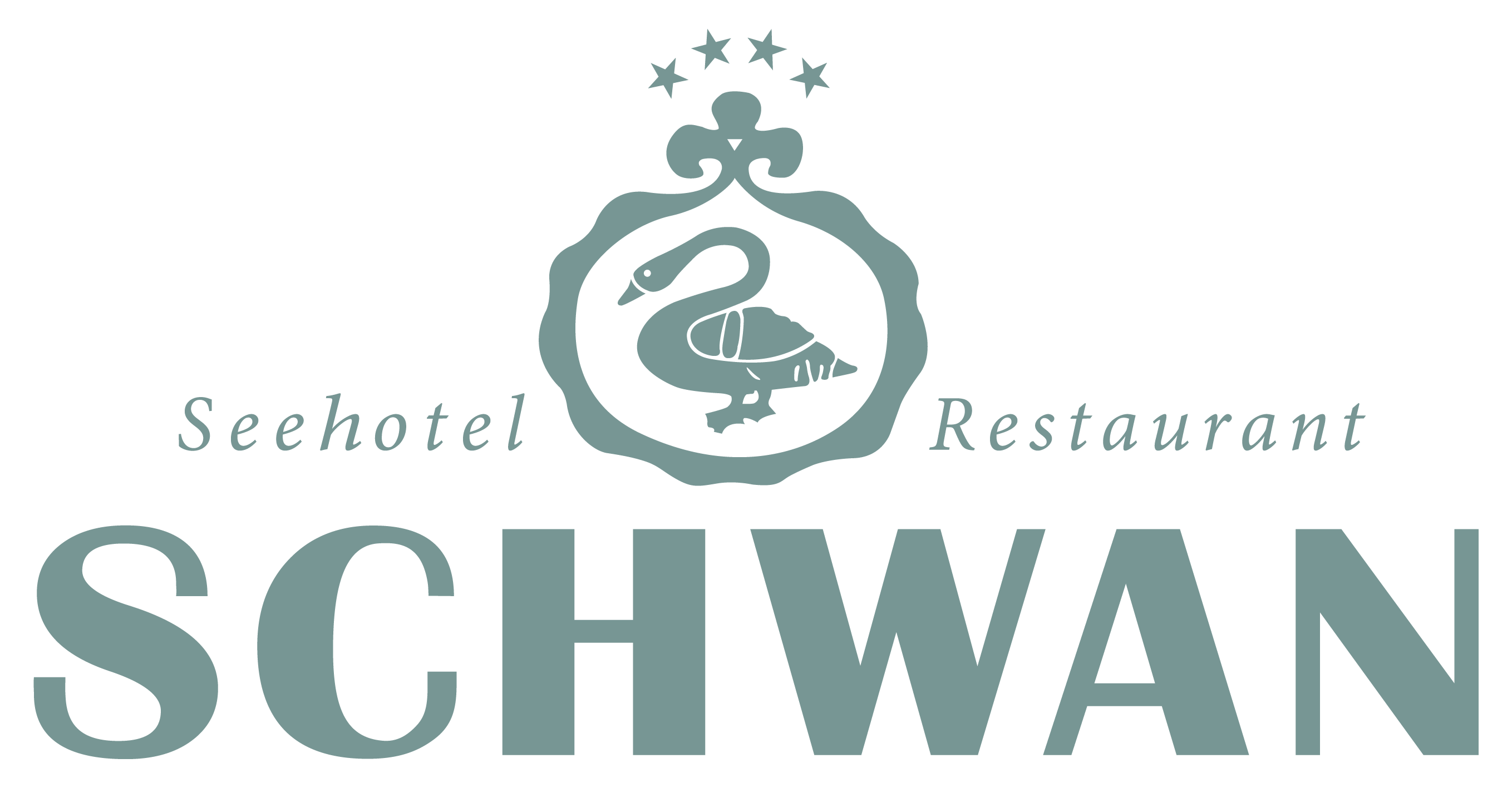 Das Seehotel Schwan Logo in Türkis