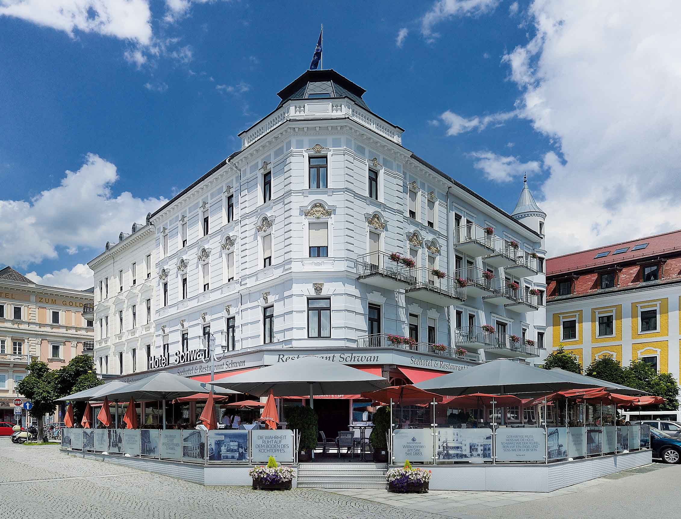 Das Gebäude von Seehotel Schwan