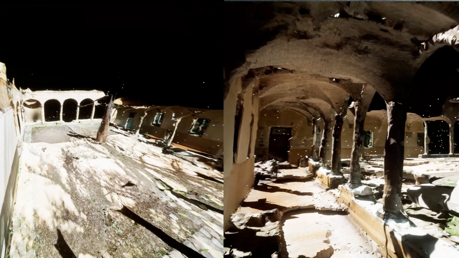 Virtual production Unreal Engine rendering 3D architettonico per progetto cinema visuals