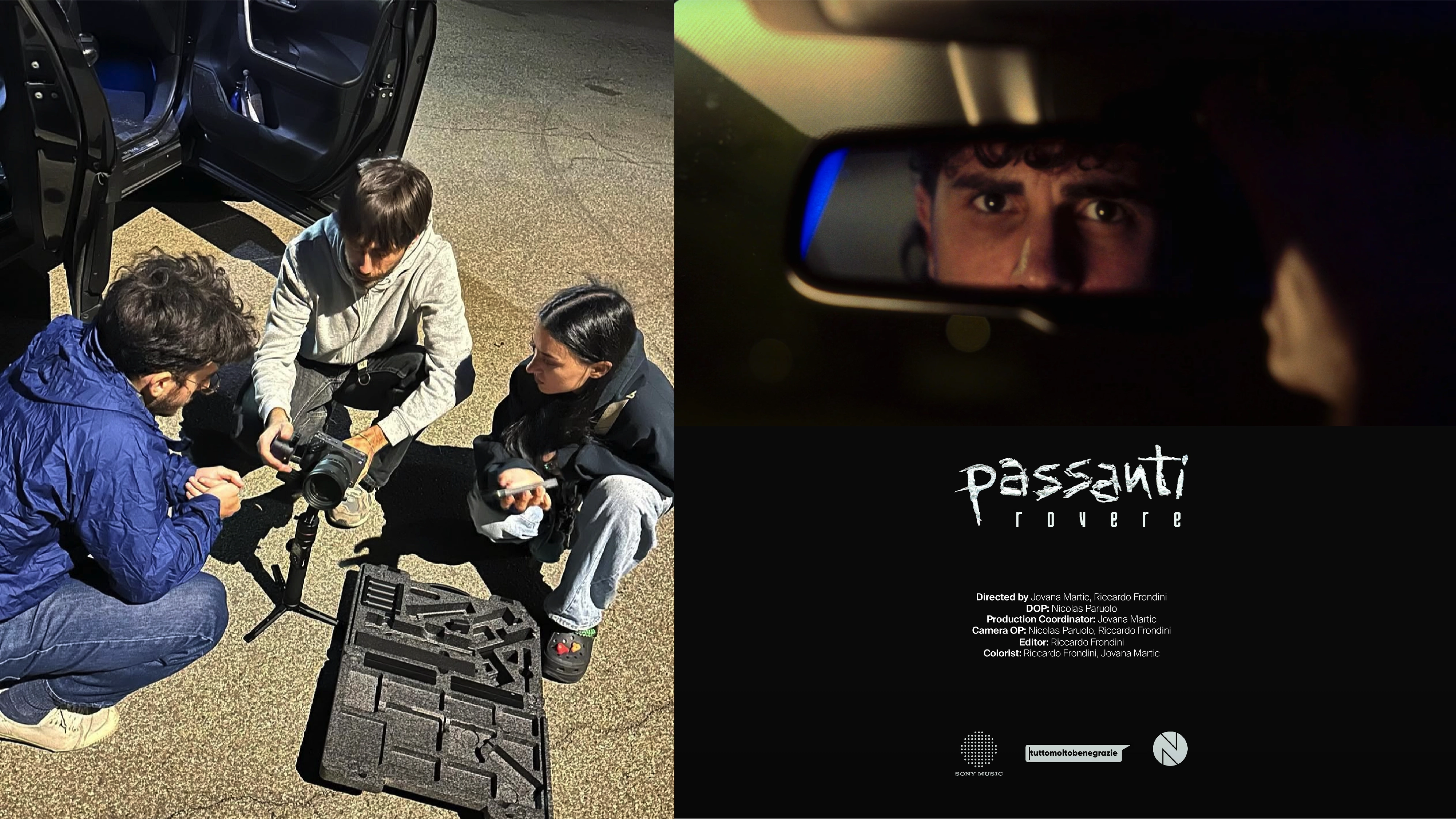 Videoclip Passanti Rovere produzione Sony Music direzione creativa studio video Italia