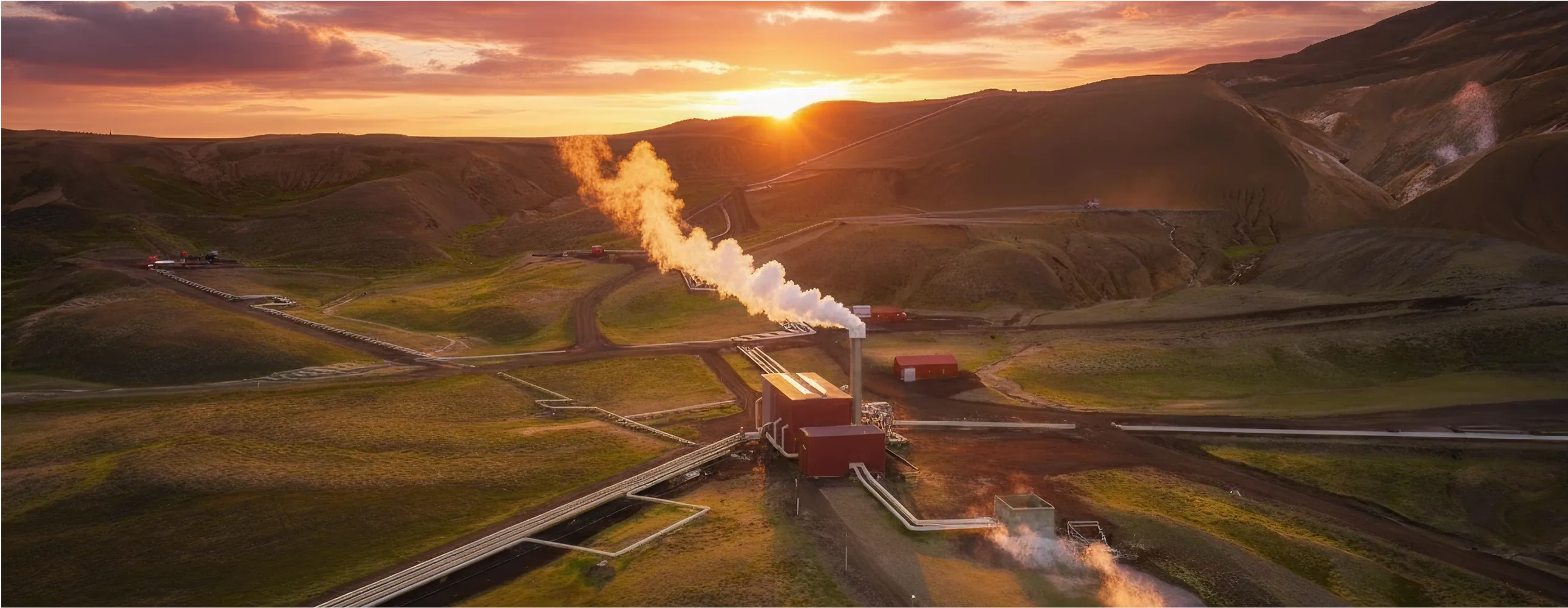 Geothermal drilling operation illustration