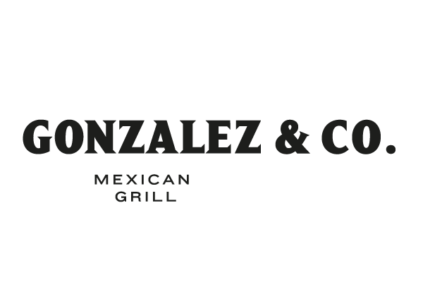 Logo with the text 'GONZALEZ & CO.' and 'MEXICAN GRILL' below it.