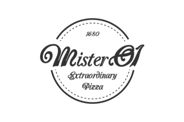 Circular logo with the text 'Mister 01' in large cursive font and 'Extraordinary Piece' below it, with 'NYC' at the top inside the circle.