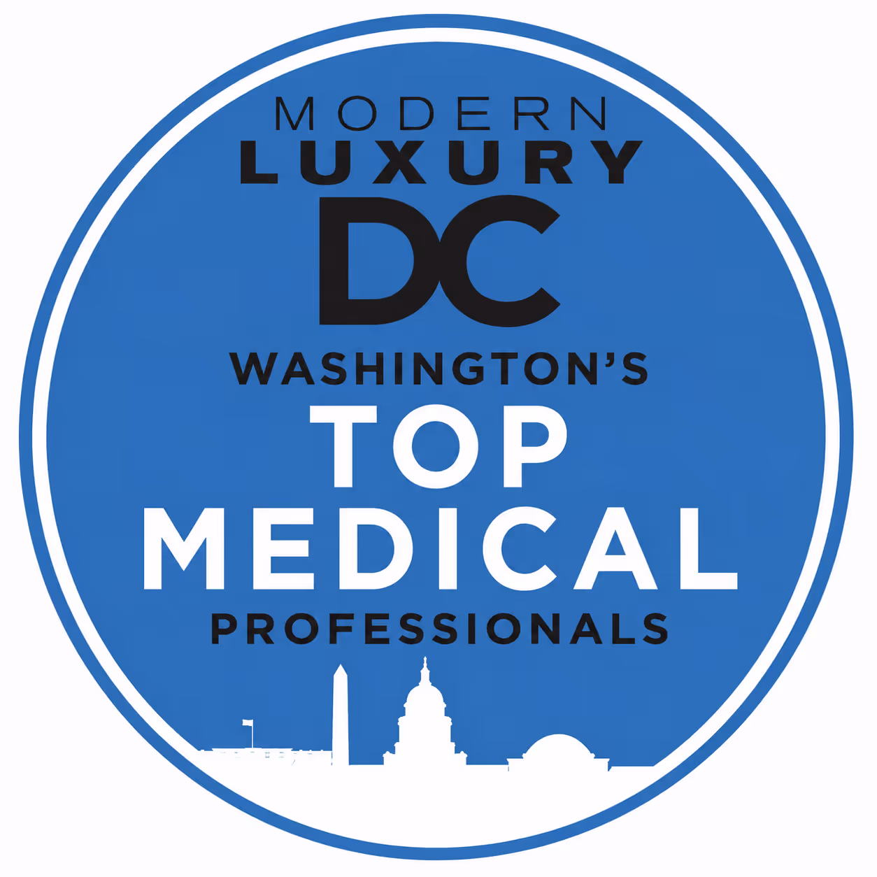 Modern Luxury Washington DC Top Medical Professional Award