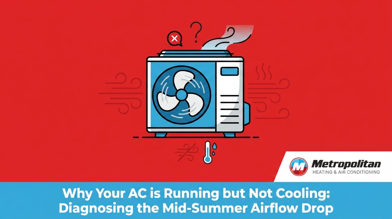 Why Your AC is Running but Not Cooling: Diagnosing the Mid-Summer Airflow Drop