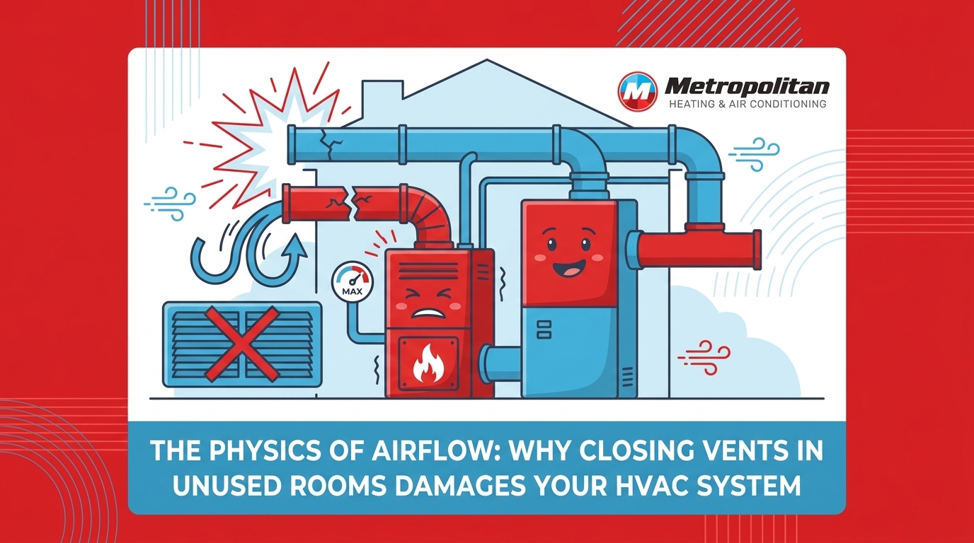 The Physics of Airflow: Why Closing Vents in Unused Rooms Damages Your HVAC System — featured image