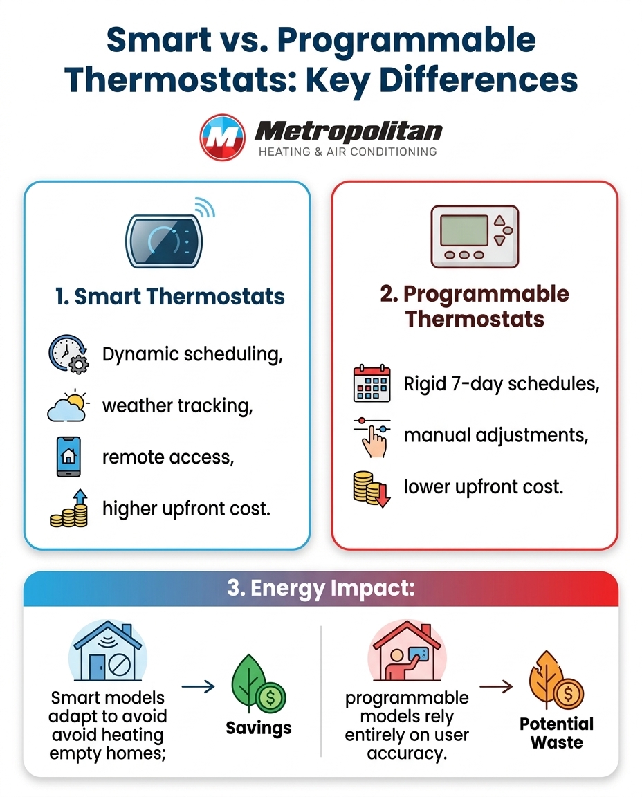 Smart vs. Programmable Thermostats: Key Differences