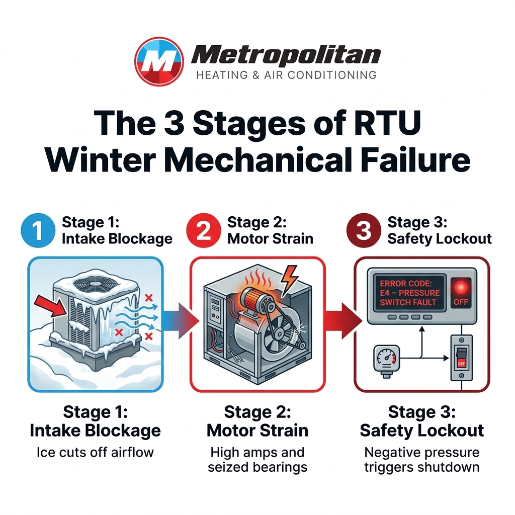 The 3 Stages of RTU Winter Mechanical Failure