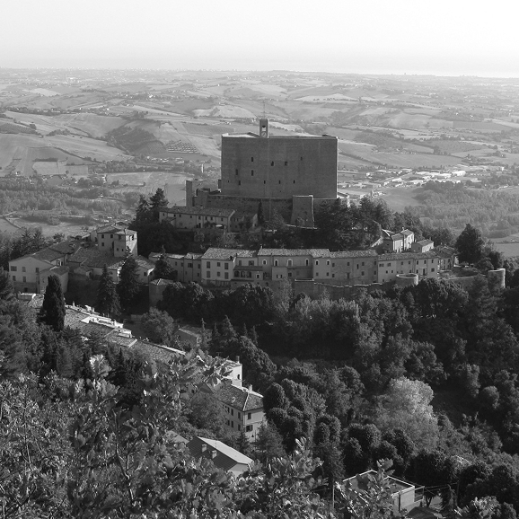 View of the castle of Montefiore Conca