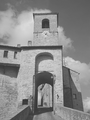 The entrance of Montegridolfo