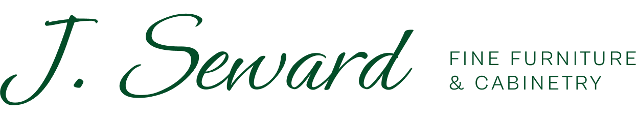 A green brand logo that reads J. Seward Fine Furniture & Cabinetry.