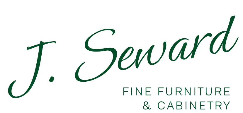 A green brand logo that reads J. Seward Fine Furniture & Cabinetry.